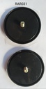 Amber Round Reflector with Nut 2P (JG)