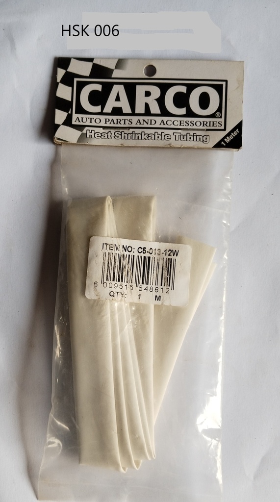 Heat Shrink 12mm White