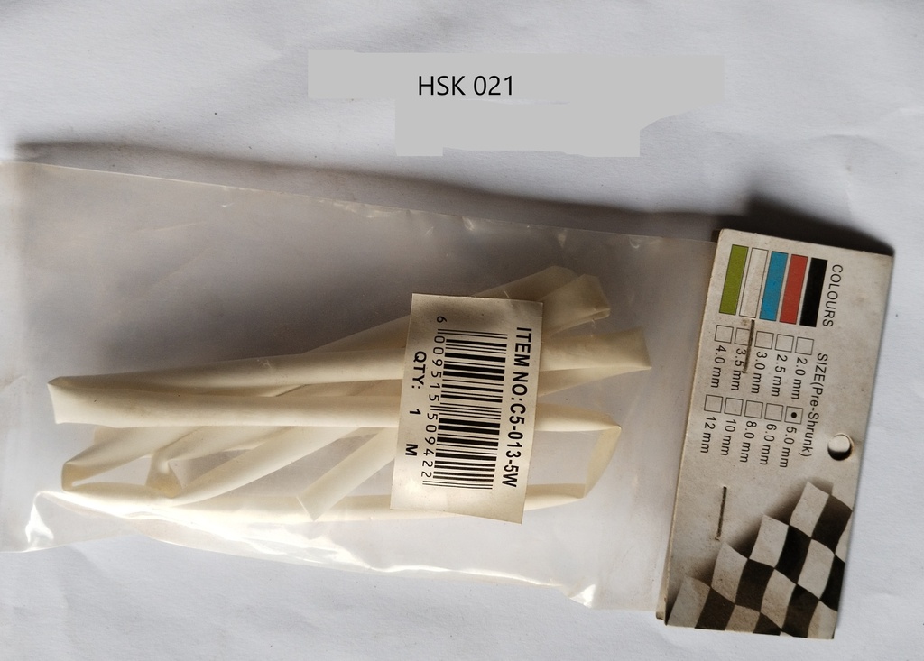 Heat Shrink 5mm White
