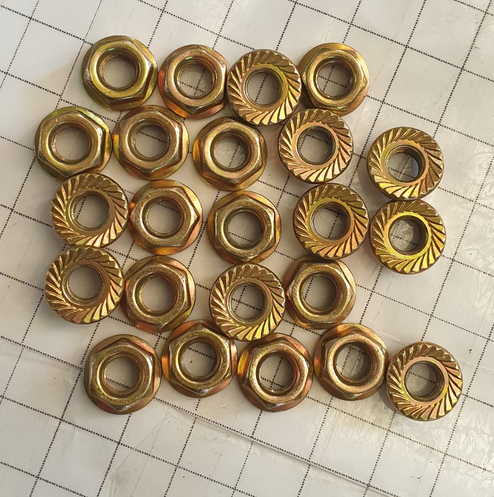 Nut Serrated Flanged Locknut 6mm