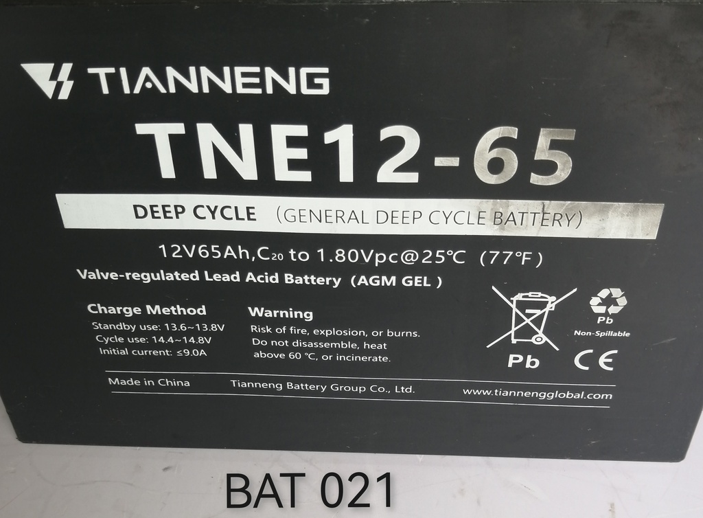 Battery L-A 12v 65AH