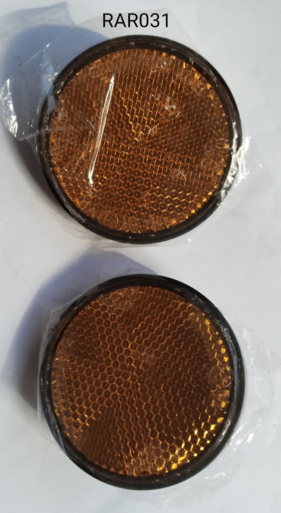 Amber Round Reflector with Nut 2P (JG)