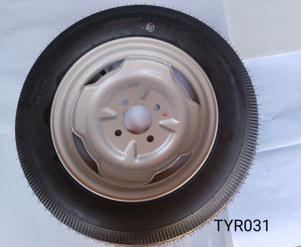 Tyre 3.75-12 & Rim Rear (JG)