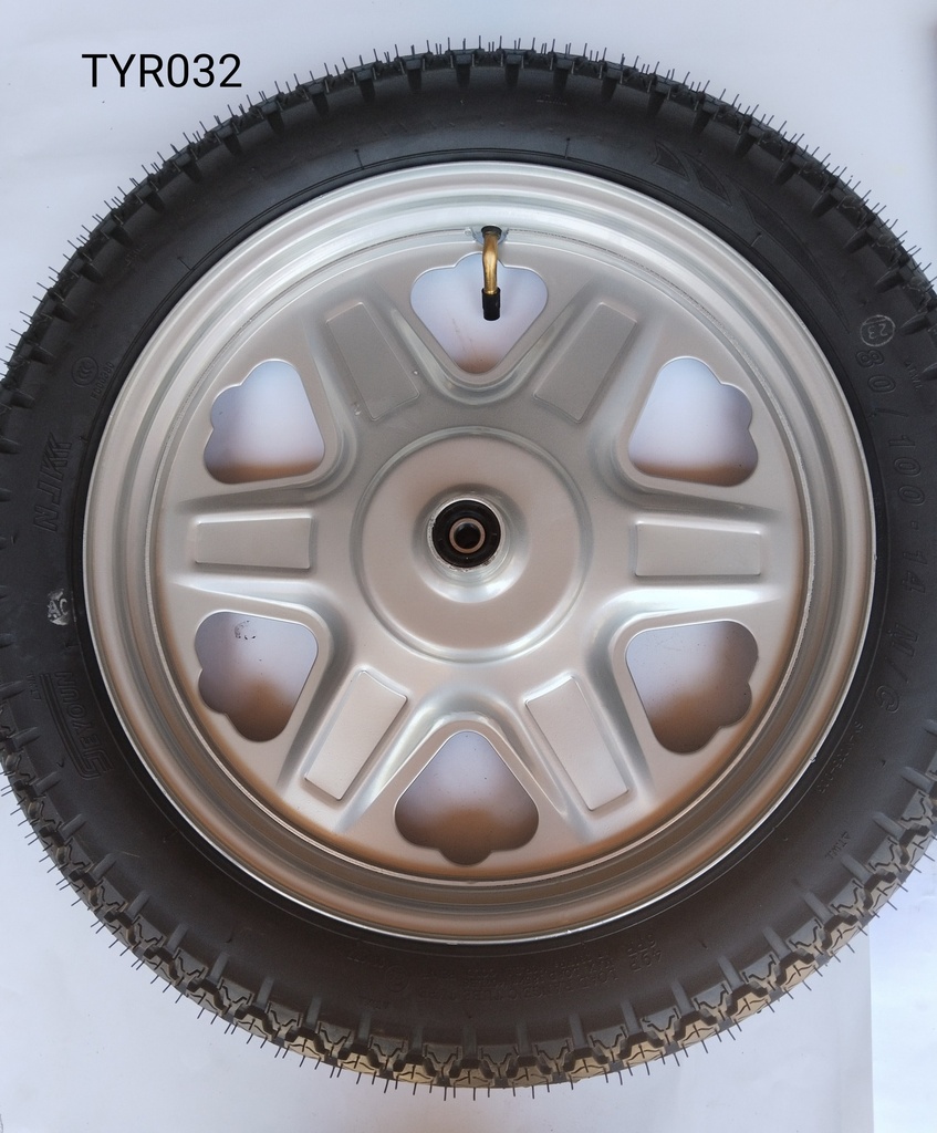 Tyre 80/100-14 & Rim Front (JG)