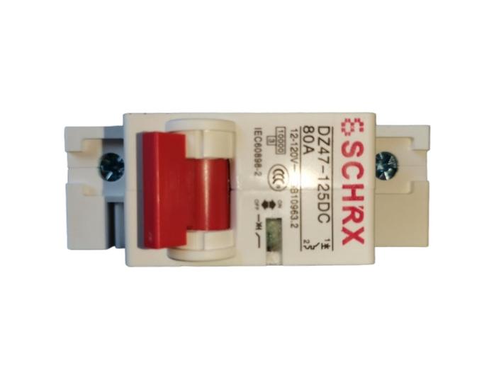 Circuit Breaker (DC) 80A RXM1-125Z/1P (12V-500V)