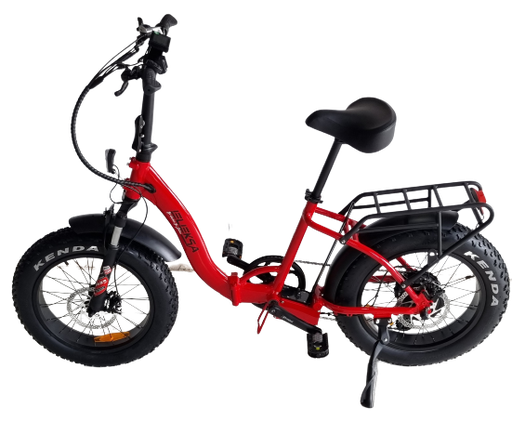 Bicycle F/F 500W 48V Red (Foldable Fat Tyre)