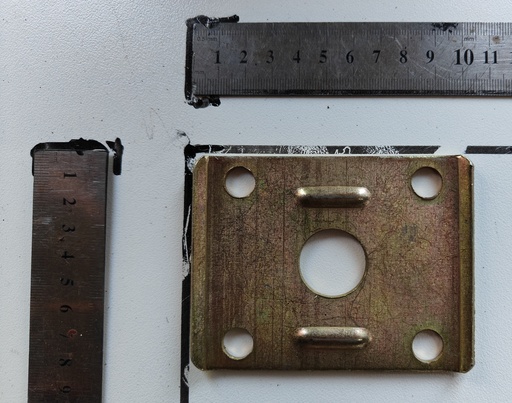 [UCP 001] U-Bolt Connecting Plate 100mm x 77mm Copper (WilB)