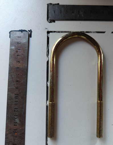 [UBT 004] U-Bolt 160mm x 80mm x 10mm with 2 Locknuts