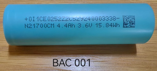 [BAC 001] Battery Cell L-ion 3.6v 4.4Ah