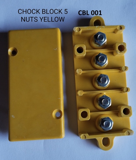 [CBL 001] Chock Block 5 nuts Yellow