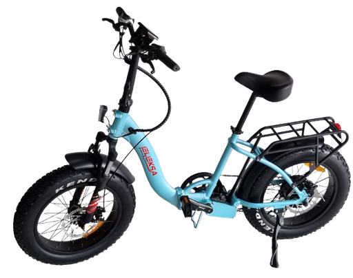 Bicycle F/F 500W 48V Blue (Foldable Fat Tyre)