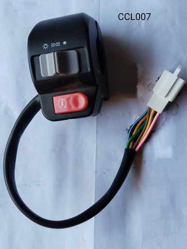 [CCL 007]  Control Cluster Handlebar Switch LHS (Hooter; Lights) (E Nova)